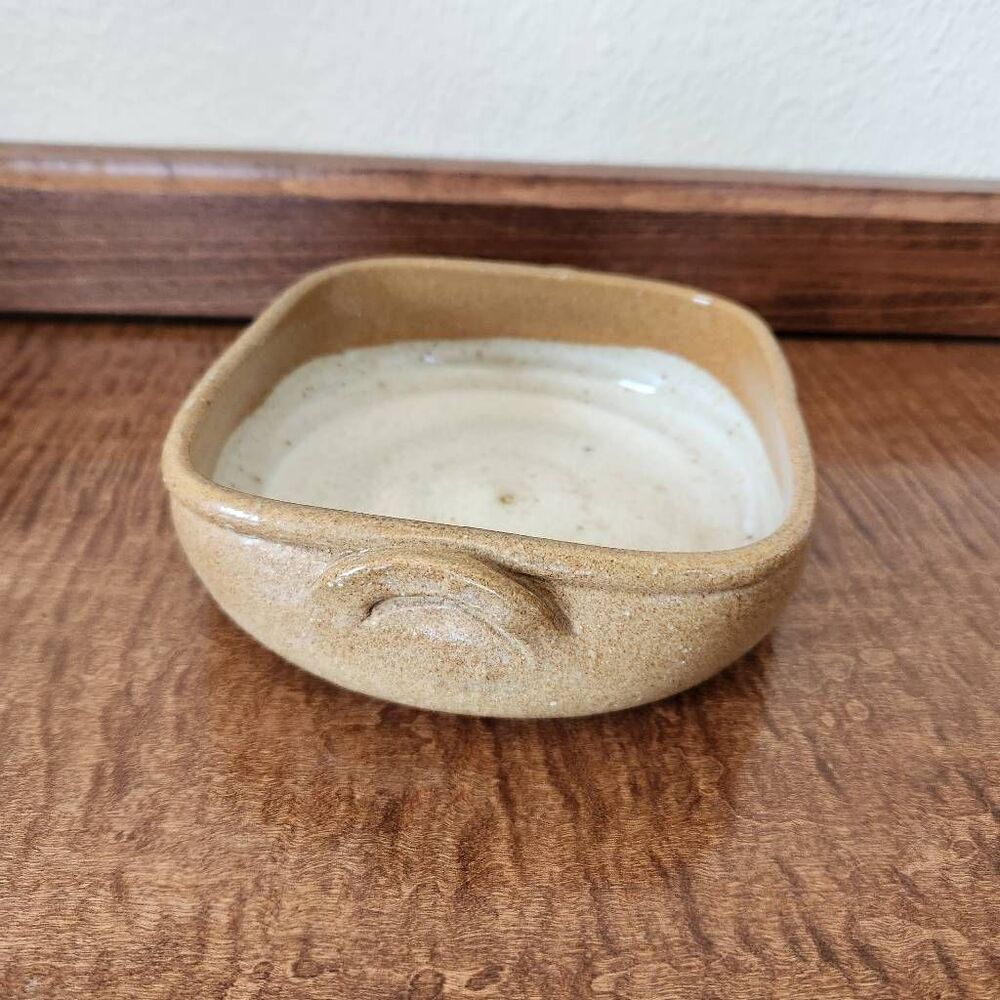 Studio Art earthenware tan pottery Gres de Viana Portugal square home decor acce